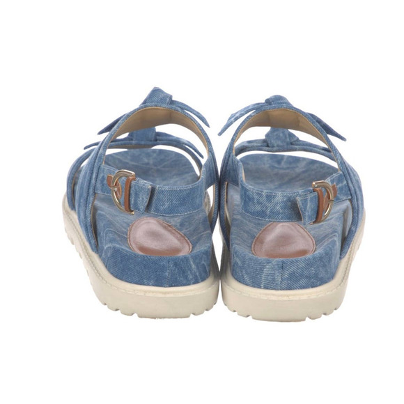 Alexandre Birman Clarita Sport Tractor Denim Blue US Size 10.5 Made in Brazil. - Picture 6 of 12